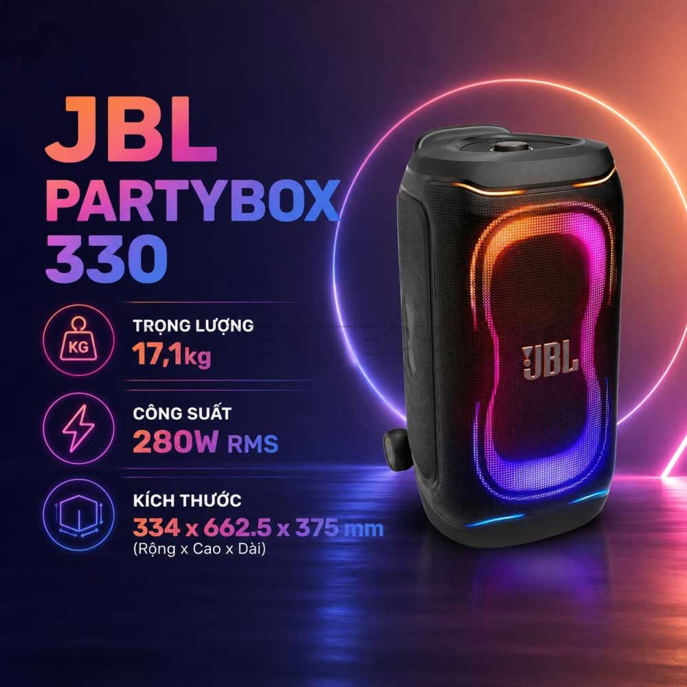 اسپیکر چمدانی جی بی ال مدل JBL Party Box 330 مشکی