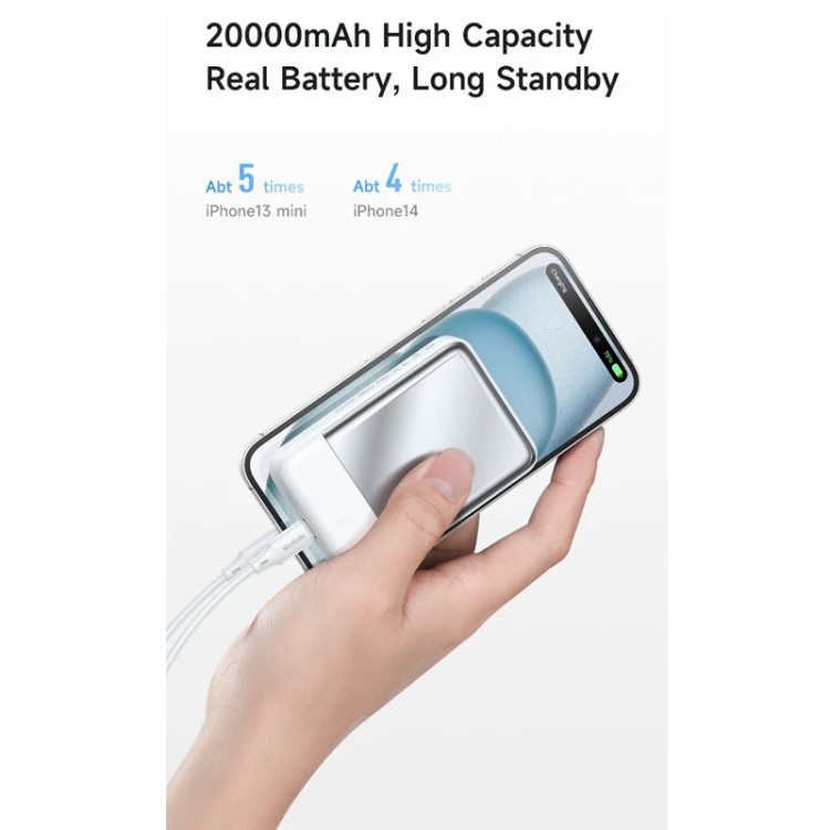 پاور بانک بی سیم فست شارژ مک دودو MC-502 PD 20W ظرفیت 20000 میلی آمپر