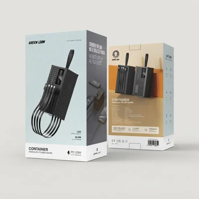 پاور بانک فست شارژ گرین لاین Container GL-PB82 GNCONPB50K QC3.0 PD 22.5W ظرفیت 50000 میلی آمپر